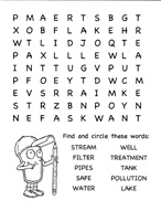Water Word Find